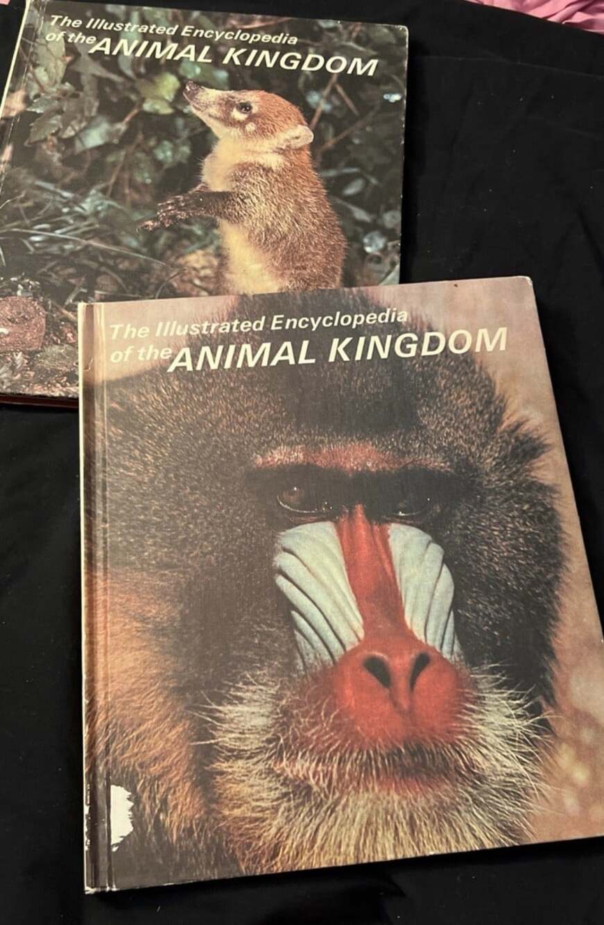 Illustrated Encyclopedia Animal Kingdom~Volumes 1 & 3 Vtg 1970-1971